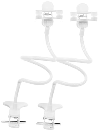POPETPOP 2 Piezas Soporte Flexible para Teléfono con Pinza Montaje para Escritorio y Cama Compatible con iPad y Smartphones Elegante