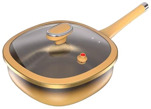 Padella antiaderente | Padella profonda 40 cm | Grande padella versatile durevole resistente al calore pentole per fornelli a induzione cottura elettrica griglia in casa o in campeggio cucina