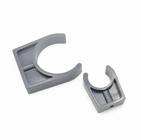 WUSHADEHANS Pipe Clamps, Conduit Clamp Water Pipe Support 20-110mm Diameter UPVC Pipe Clamps Gray Pack of 10(20mm)