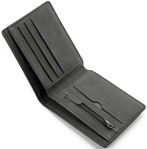 JOOTUEPO Carteras para Hombre con Tarjetero, Carteras para Hombre PU con Múltiples Compartimentos, para Billetes y Monedero Billetera para el Trabajo, Negocios, Uso Diario o Viajes (Negro)