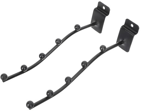 SUPVOX Soporte para Flauta de Hierro Negro Ranuras para Colgar 2 Piezas, Adecuado para Exhibición y Decoración Interior de Instrumentos Musicales