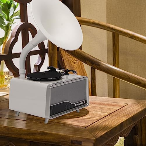 Gramophone Vintage, Haut-Parleur Bluetooth, télécommande USB, Lecteur de Disque pour la Maison (Prise UE)