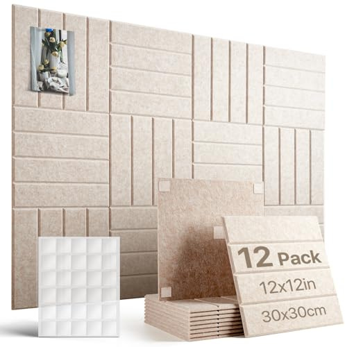 Woovio Tablón de anuncios autoadhesivo de fieltro grande, 120 x 90 cm, 12 unidades con 60 almohadillas adhesivas de doble cara, tablero decorativo para el hogar, escuela, oficina, habitación de los