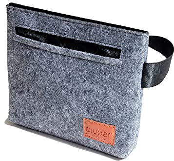 PiuPet® Leckerlibeutel für Hunde I Mit Magnetverschluss I Futterbeutel Hundetraining in Filz-Optik I Hochwertig & Stilvoll I Snackbeutel Hund