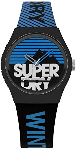 Superdry Herren Analog Quarz Uhr mit Silikon Armband SYG255EU
