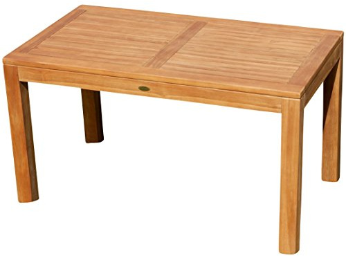 ASS ALEOS. ECHT Teak Bigfuss Design Gartentisch 80x80 140x80 180x90 Auszietisch 130-180x80 cm mit dicken Füßen von Größe:140x80cm