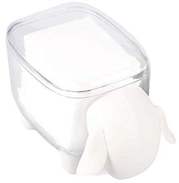 WINBST Contenedor de plástico para bastoncillos de algodón Almohadillas Dispensador Caja de Almacenamiento de cosméticos Transparente