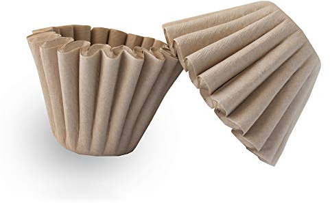 1-4 Cup Basket Coffee Filters,Natural Brown Biodegradable Basket Filters Paper Unbleached for Home Office Use,coffee filter flowers, 50 Count