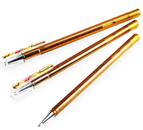 Pentel Hybrid – Dual Metallic – Flüssiggel-Tintenroller – K110 – Gold/Metallic Rot und Gold – 3 Stück