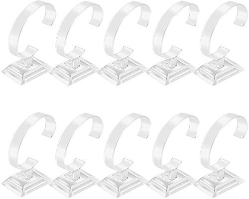 YBFBSJK Espositore Per Orologi In Plastica 10 Pcs Supporto Per Orologio Trasparente Supporto Per Espositore Per Orologio Da Polso Per Le Donne Uomini a Casa o In Negozio Utilizzare Trasparente