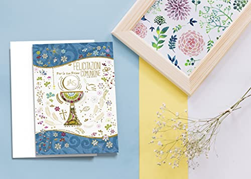 Karte Erstkommunion – Offset-Druck (Blumen)