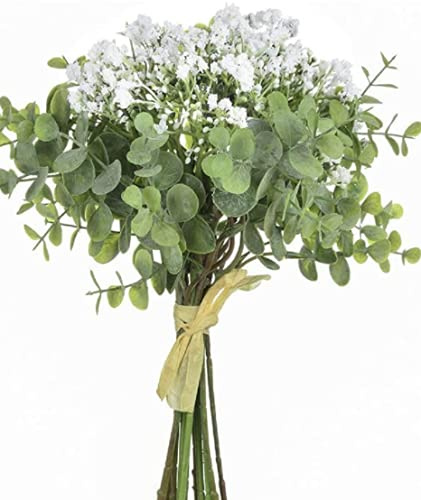 huaao 12 Stück Künstliche Blumen Schleierkraut Künstlich Gypsophila Kunstblumen Perfekt für Hochzeits Dekoration Zuhause Party Dekor Blumenstrauß(weiß)