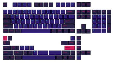 DROP + MiTo GMK Laser Custom Mechanical Keyboard Keycap Set - 129-keys, Doubleshot, Cherry Profile, for 60%, TKL, 1800 Layouts, etc. (Cyberdeck)