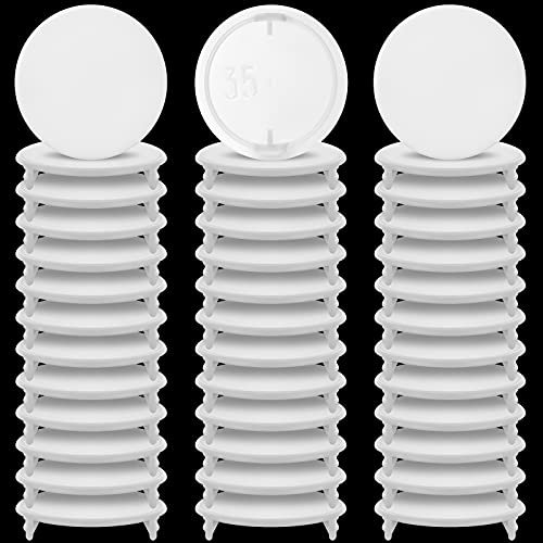 Marsui 40 Pieces 35mm Hinge Hole Cover Caps Plastic Hinge Hole Filler Caps 1.38 Inch White Wall Cupboard Filler Kitchen Cabinet Blanking Cover for Kitchen Cabinets