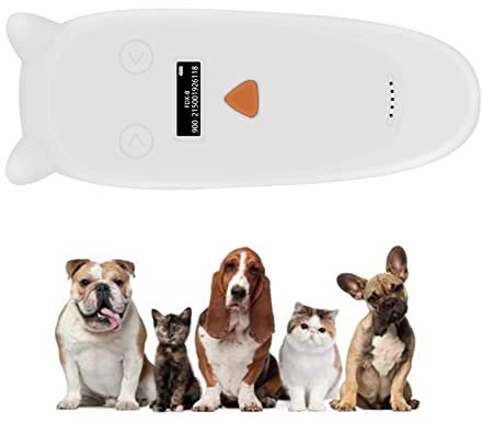 Smoostart Haustier-Mikrochip-Scanner, ISO11784/ISO11785/FDX-B/EMID niedlicher Haustier-Mikrochip-Leser für Tier/Haustier/Hund/Katze/Schwein