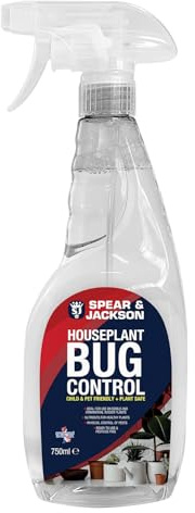 Spear & Jackson Houseplant Bug Control - 750 ml - Child Pet Friendly Plant Safe Ready To Use - Ideal For Use On Edible And Ornamental Indoor Plants