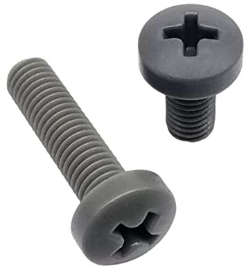 5-10 Stück M3/M4/M5/M6/M8/M10 metrisches Gewinde, isolierte graue Nylon-Kreuzschlitz-Flachkopfschrauben