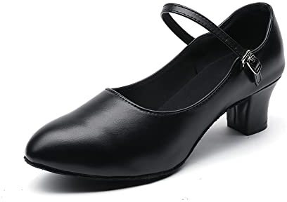 MSMAX Women Dance Heels Girls Character Shoes Dancing Pumps for Ballroom Flamenco Tango Latin 8.5 M US Women