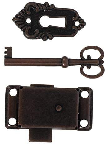 DOITOOL 2sätze Vintage Schrankschlösser Mit Schlüssel Antike Holzschlösser Für Schmuckkästen Kommoden Und Schränke Zur Dekoration Und Sicherung