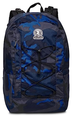 Invicta Zaino Reversibile, Blu, Monoscomparto, Tasca porta borraccia, Per ragazzi, Ragazze e adulti, Scuola, Tempo libero