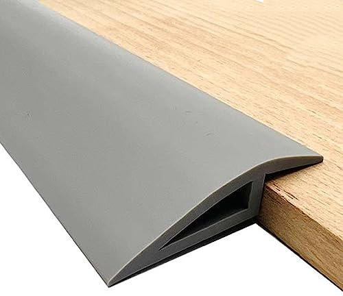 KADEUX Selbstklebend Übergangsstreifen Für Boden, PVC Teppich & Boden Übergangsleiste, Schwellenleiste Für Schwellenübergang, Höhe＜10mm/15mm (Color : Grey, Size : H 10MM)