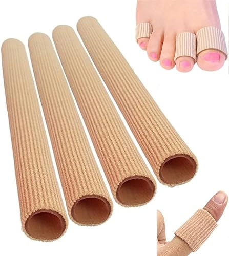 4 pezzi 15cm bendaggi tubolari bendaggio di protezione per dita dei piedi/separatori di dita in silicone per il taglio a misura, sollievo dal dolore da vesciche calli e comfort