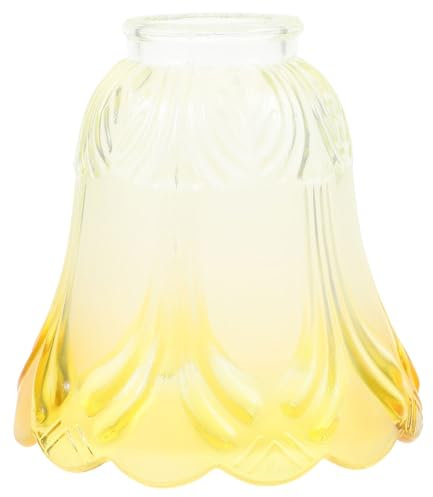 HOLIDYOYO Abat-Jour En Verre Tulipe Abat-Jour De Lustre En Forme De Fleur Couverture De Ventilateur De Plafond Pendentif Vintage Applique Murale Luminaire Rétro Couvre De Remplacement