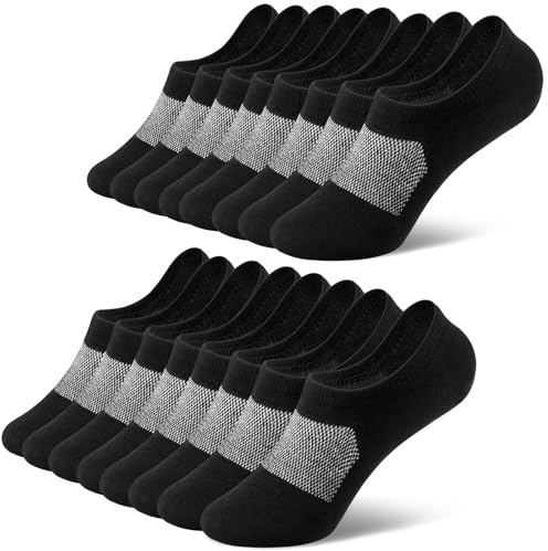 fitfets Sneakerstrumpor Herr & Dam Fötstrumpor 8 Par No Show Osynliga Korta Sneakerstrumpor Unisex Set Storlek 35-50 Strumpor Bomull, 43-46 EU