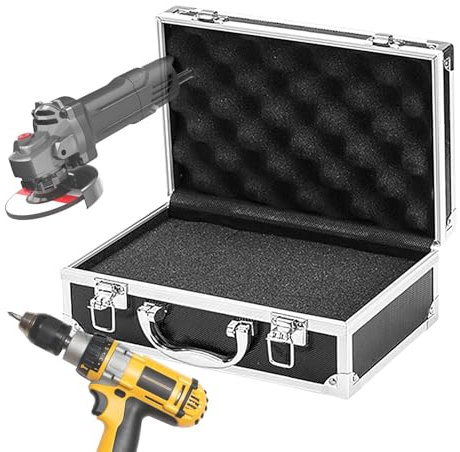 1 caja de herramientas portátil – Caja de herramientas con múltiples compartimentos, caja de herramientas de mano | Caja de almacenamiento pequeña de aleación de aluminio, organizador de herramientas