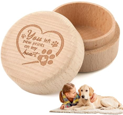 Caja conmemorativa de piel de animal doméstico - Caja de almacenamiento única para mascotas, caja de regalo conmemorativa para mascotas | Contenedor de cenizas de c