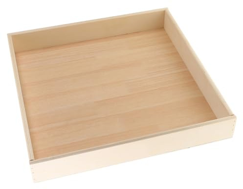 TOBBOMEY Holz Sandkasten Klein Mit Deckel Beige Kompakte Sandwanne FüR Kinder Indoor Und Outdoor Sandspielzeug Mit Aufbewahrungsfunktion