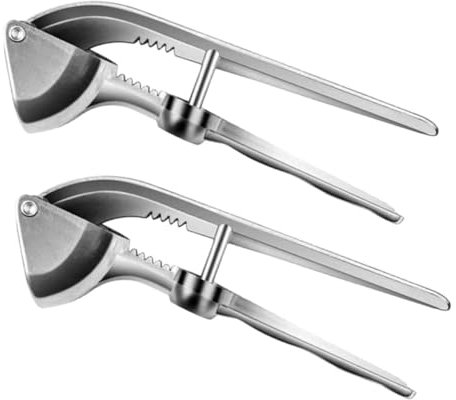 IMIKEYA 2pièces Presse-ail Aluminium Alliage Outil De Cuisine Manuel Pour Écraser Ail Presseur Ergonomique Accessoire De Cuisine Pratique Pour Ménage Et Restaurant