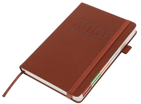 SHOWERORO 2025 Riemen Zeitplanbuch Notizblöcke Tagesplaner Hardcover Planer November Digitaler Kalender Planer Zeitplantafel Tagesplaner Planer Für Männer Zeitloser Planer Pu