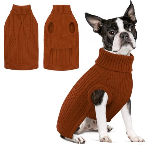 AOFITEE Hundepullover Grosse Hunde, Warm Hunde Pullover Weihnachten L | Winter Hundepulli Strickpullover Weihnachtspullover, Warm Pullover für Kleine Mittlere Groß Hunde