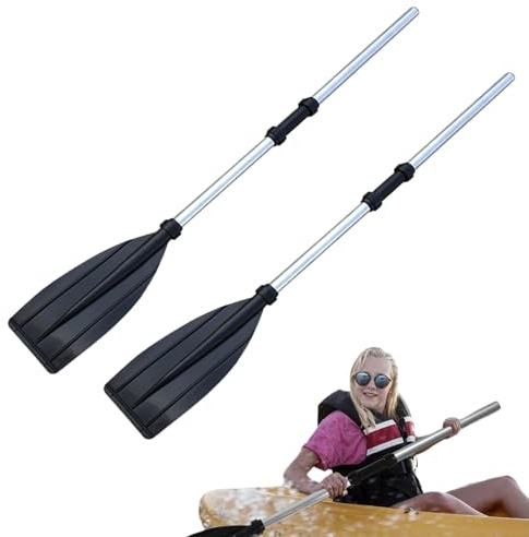 Pagaies de Bateau de Kayak – rames légères en d'aluminium, Ensemble de 2 pièces | Équipement de Sports Nautiques en Plein air, pagaie d' Gonflable, Accessoire de canoë Portable