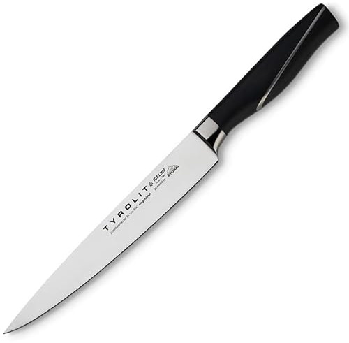 Tyrolit LIFE Schinkenmesser - 21 cm Edelstahlklinge, mehrfach eisgehärtet - flexibles Küchenmesser für Fisch, Fleisch und Gemüse - Made in Tirol