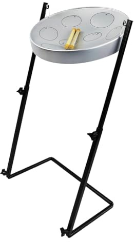 Panyard Jumbie Jam W1158 Steel Drum Z-Stand Silver G Diatonic, JJ1158-GY