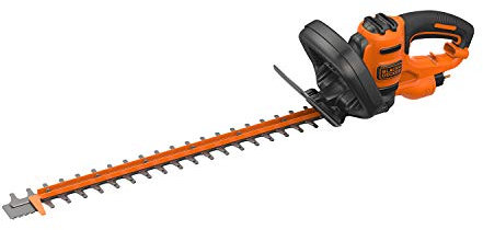 BLACK+DECKER TAGLIASIEPI 500 W - LUNGHEZZA LAMA 55 cm - LAME A DOPPIA AZIONE ASIMMETRICHE - PASSO LAMA 22 mm - CON LAMA SEGHETTATA PER I RAMI PIU' SPESSI BEHTS401-QS