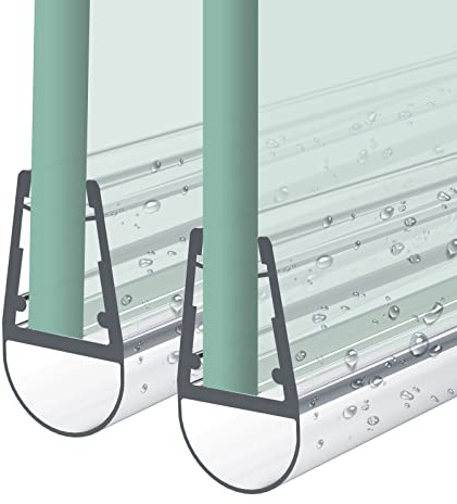Heilmetz Duschdichtung,2 x 100cm Ersatzdichtung Duschtür für Duschtür Glasstärken von 4-6mm, Wasserabweiser Duschtür Dichtung oder Duschkabinen-Dichtung für Duschkabine & Glastüren