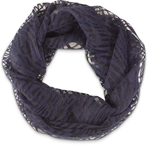 fashionchimp Loop Sommer-Schlauchschal für Damen mit Ausbrenn-Muster, Baumwolle und Polyester, leichter XXL Schal