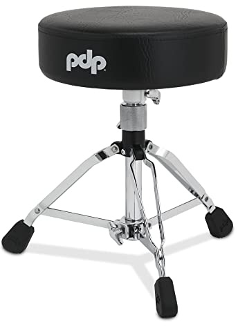 Pacific Drums Concept Series 13 niedriger Hocker mit runder Sitzfläche, Chrom