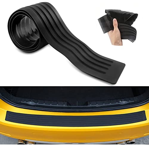 Keiurot Stoßstangenschutz, Schwarz Ladekantenschutz Gummi Anti-Kratz Heckstoßstangenschutz Auto für SUV, Auto, Kratzfest (Schwarz/ 90CM)