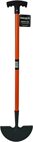 tradefirst Carbon Steel Lawn Edging Tool, Pro-Lite Garden Edger Tool, Lawn Edging Tool For Garden Border, Half Moon-Edging Knife_Orange or Green