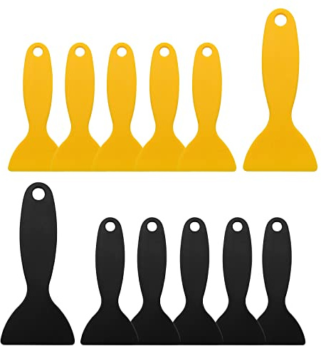 SHULLIN 12 Stück Luftblasenentferner Kunststoff Spachtelmesser Schaber Feinspachtel Flexibel Farbe Schaber Kunststoffspachtel 3D Druck Spachtel Aufkleber Spachtel für Patchen