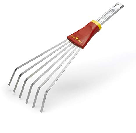 Outils Wolf, Petit Balai à Main à Dents Plates Multi-Star, LDM Argent/Orange Version Amazon Exclusive