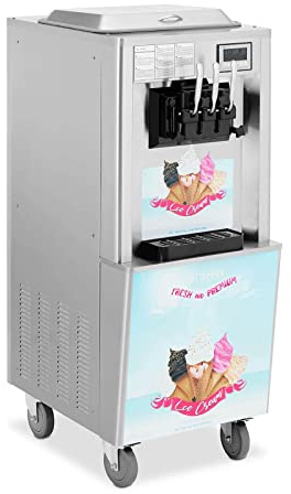 Royal Catering RCSI-24 Soft Ice Cream Machine 2140 W 33 l/h 3 Flavours Frozen Yogurt Machine Gastro Ice Cream Maker