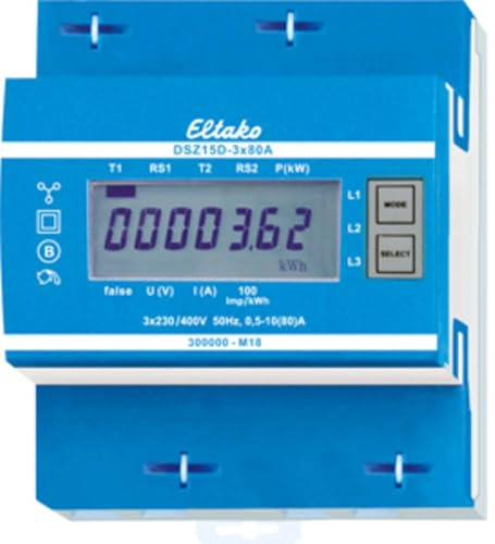 Eltako DSZ15DZ-3x80A MID RS485 Compteur triphasé bidirectionnel