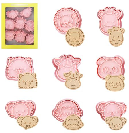 8 Piezas Molde Galletas Animales,Cortador De Galletas Animales,Moldes De Animales Para Galletas,Molde De Galletas Animales,Moldes Para Galletas Infantiles De Animales (Animal B)