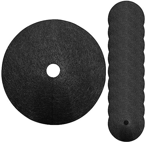 Anillo de Mantillo Anti Hierbas, 20 Disco de Mantillo para Árbol y Plantas, Estera Protectora de Árbol No Tejido Ronda, Alfombrilla de Protección de Plantas, Protección contra las Malas Hierbas