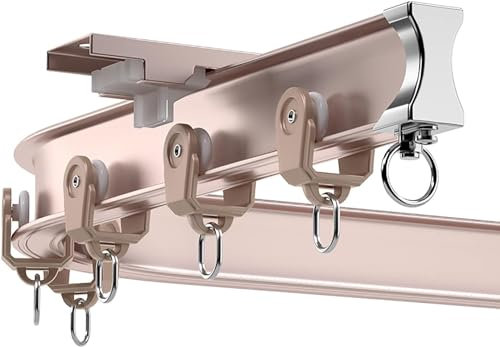 Vorhangschiene, flexibel, biegbar, Deckenvorhangschiene, Raumteiler-Vorhangstange, 6,5 8,2 9,8 11,5 13 14,7 16,4 19,6 Fuß lang, robuste Aluminium-Vorhangschiene mit kompletten Kits